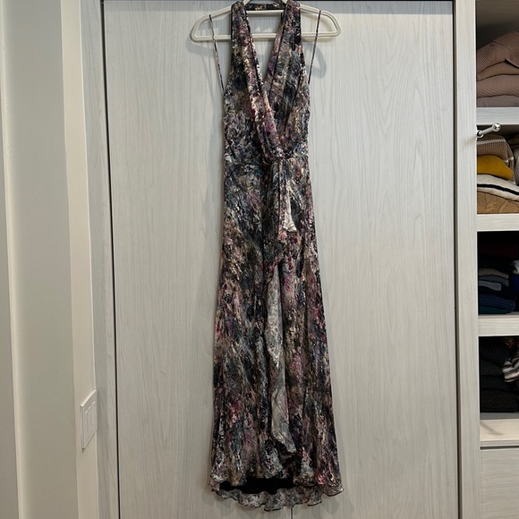 Haute Hippie 100% Silk Hi-lo Halter Maxi dress. - Picture 1 of 3